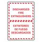 Discharged Fire Extinguishers Bilingual Sign NHB-9463