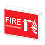 Red Ceiling-Mount FIRE EXTINGUISHER Sign NHE-13847Ceiling