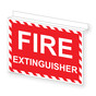 Red Ceiling-Mount FIRE EXTINGUISHER Sign NHE-6825Ceiling
