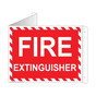 Red Triangle-Mount FIRE EXTINGUISHER Sign