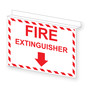 Ceiling-Mount FIRE EXTINGUISHER (With Down Arrow) Sign With Symbol NHE-6835Ceiling