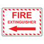 Fire Extinguisher With Left Arrow Sign NHE-6845