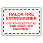 Halon Fire Extinguisher Sign NHE-6880