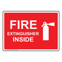 Fire Extinguisher Inside Sign With Symbol NHE-7860