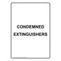 Portrait Condemned Extinguishers Sign NHEP-31022