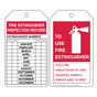 White FIRE EXTINGUISHER INSPECTION HOW TO USE Safety Tag CS382989