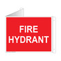 Red Triangle-Mount FIRE HYDRANT Sign NHE-13855Tri