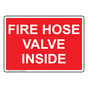 Fire Hose Valve Inside Sign