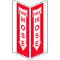 Red Triangle-Mount FIRE HOSE Sign