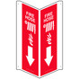 Red Triangle-Mount FIRE HOSE Sign With Symbol NHE-7545Tri
