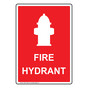 Fire Hydrant Sign With Symbol NHEP-13854