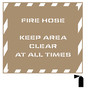 Fire Hose Keep Area Clear At All Times Stencil NHE-19087