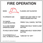 White Fire Operation When Flashes, Exit Elevator Sign ELVE-39473_WHT
