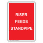 Portrait Riser Feeds Standpipe Sign NHEP-30955