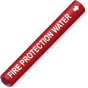 Coiled White-on-Red Fire Protection Water Pipe Marker CS623600