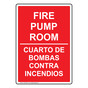 Fire Pump Room Bilingual Sign NHB-16507