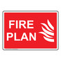 Fire Plan Sign With Symbol
