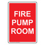 Portrait Fire Pump Room Sign NHEP-16507