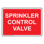 Sprinkler Control Valve Sign NHE-13864