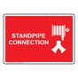 Standpipe Connection Sign With Symbol NHE-13866