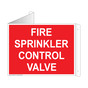 Red Triangle-Mount FIRE SPRINKLER CONTROL VALVE Sign NHE-16509Tri