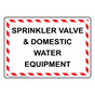 Sprinkler Valve And Domestic Water Equipment Sign NHE-29063