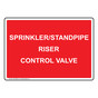 Emergency Shut Off Sign - Sprinkler/Standpipe Riser Control Valve