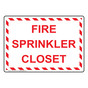 Fire Sprinkler Closet Sign NHE-30914