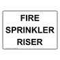 Fire Sprinkler Riser Sign NHE-30923