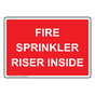Fire Sprinkler Riser Inside Sign NHE-30928