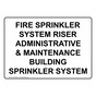 Fire Sprinkler System Riser Administrative And Sign NHE-30929