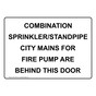 Combination Sprinkler/Standpipe City Mains For Sign NHE-31018