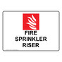Fire Sprinkler Riser Sign With Symbol NHE-31044