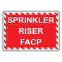 Sprinkler Riser Facp Sign NHE-31072