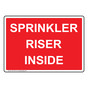 Sprinkler Riser Inside Sign NHE-31074