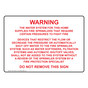 Warning The Water System For This Home Supplies Sign NHE-31089