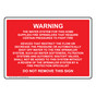 Warning The Water System For This Home Supplies Sign NHE-31090