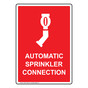 Automatic Sprinkler Connection Sign With Symbol NHEP-13826