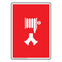 Portrait Standpipe Connection Symbol Sign NHEP-13865