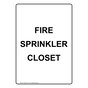Portrait Fire Sprinkler Closet Sign NHEP-30912