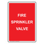 Portrait Fire Sprinkler Valve Sign NHEP-30932