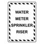 Portrait Water Meter Sprinkler Riser Sign NHEP-31010
