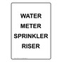 Portrait Water Meter Sprinkler Riser Sign NHEP-31011