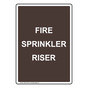 Portrait Fire Sprinkler Riser Sign NHEP-31045