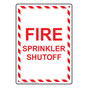 Portrait Fire Sprinkler Shutoff Sign NHEP-6875