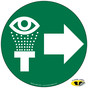 Eye Wash With Right Arrow Floor Label NHE-18761