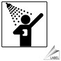Safety Shower Symbol Label for Emergency Response LABEL_SYM_60_a