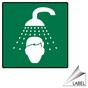 Safety Shower Symbol Label for Emergency Response LABEL_SYM_60_h