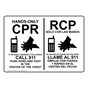 Hands-Only CPR Bilingual Sign for Emergency Response NHB-17798