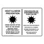 Heat Illness Prevention Bilingual Sign NHB-17817